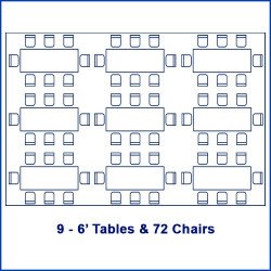abb moonwalks 20x30 tent and rectanguar table and chairs rental chart 1646864675 20x30 Pole Tent