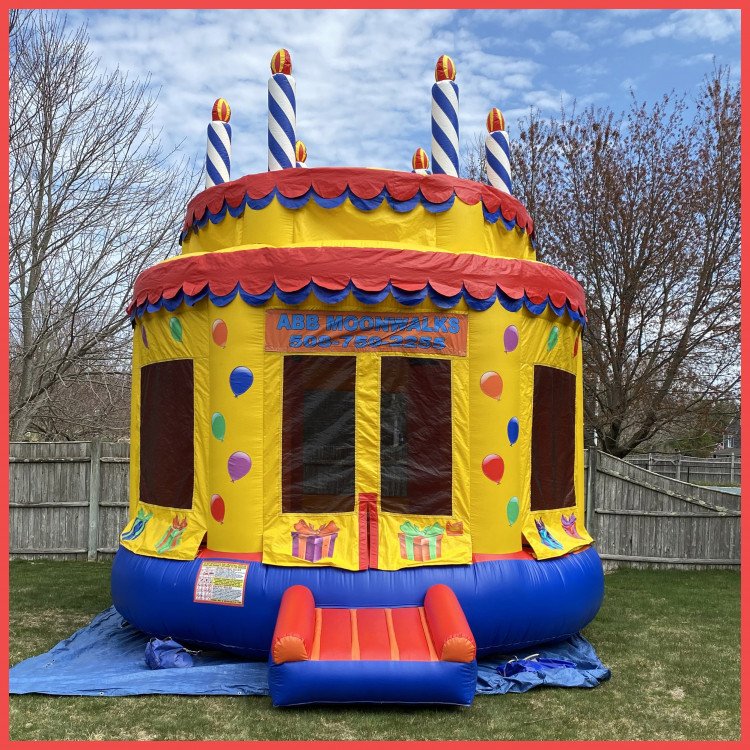 birthday theme bounce house rental in plymouth ma