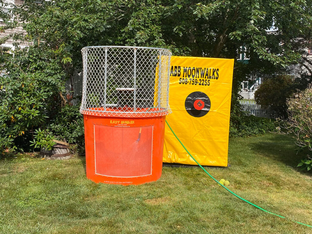 dunk tank rental in backyard in plymouth, ma