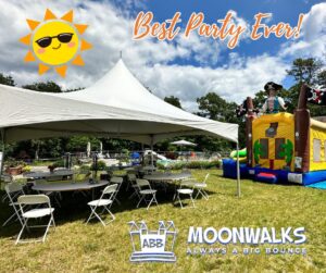 Backyard Party setup by ABB Moonwalks Party Rental Service